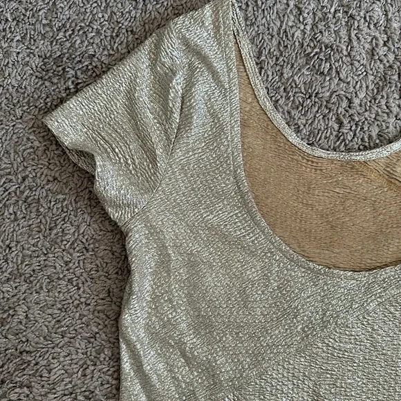 Free People Gold Moonage Daydream Bodycon Mini Dress - Picture 6 of 12